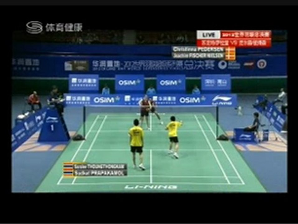 [BWF Super Series 2012] SET 1 Sudkate,Saralee VS Fischer,Christinna 15/12/2012