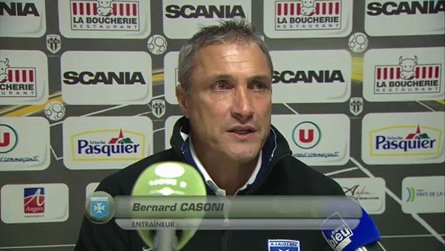 Conférence de presse Angers SCO - AJ Auxerre : Stéphane MOULIN (SCO) - Bernard CASONI (AJA) - saison 2012/2013