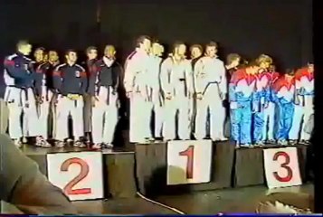 Championnat Europe 87 Glasgow Podium Equipes