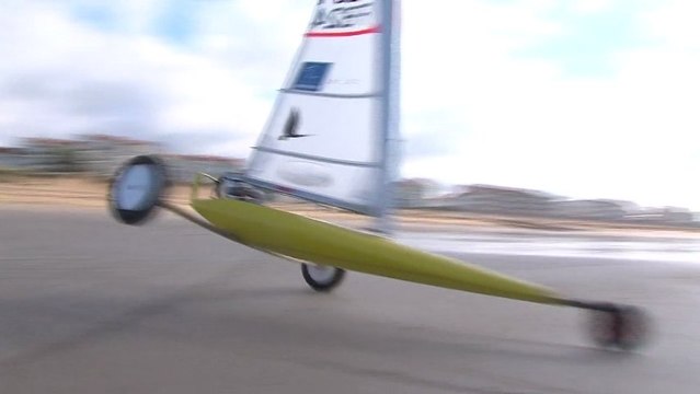 Victor Artus. A toute vitesse (char à voile)