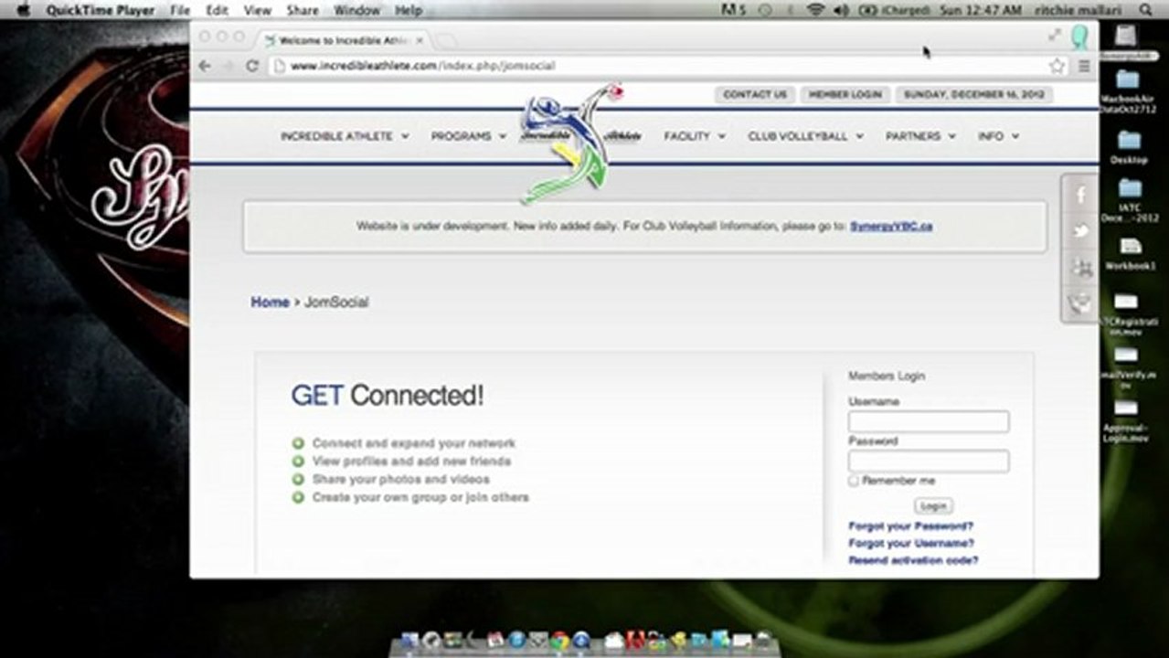 Login and Joining a Group