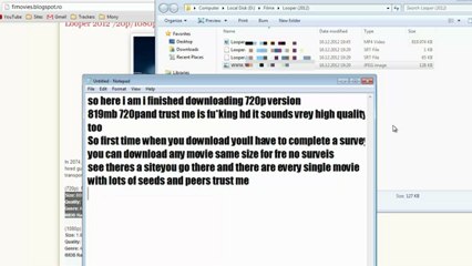 Looper HD 720p (800mb) / 1080p (1080p) full movie video proof