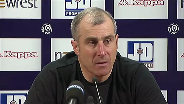 Conférence de presse Toulouse FC - Olympique de Marseille : Alain CASANOVA (TFC) - Elie BAUP (OM) - saison 2012/2013