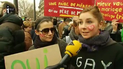 Grand rassemblement à Paris pour le mariage gay