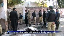 Pakistan police battle militants after airport raid