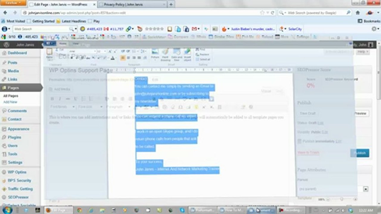 How To Make A Capture Page Part 2