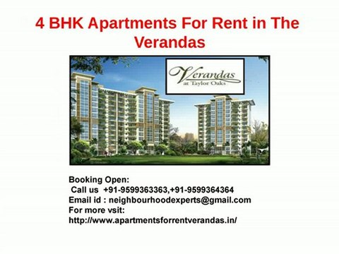 Apartments For Rent in The Verandas call @ 9599363363