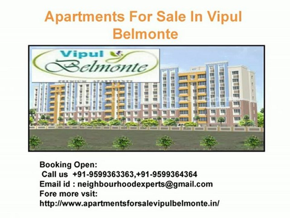 Apartments For Sale In Vipul Belmonte call @ 9599363363