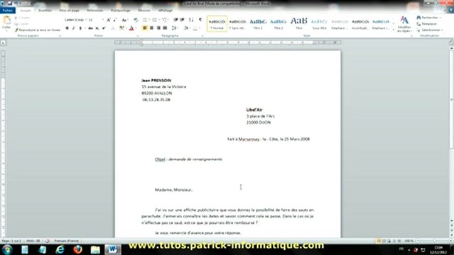 Tuto Word 2010 - Caractères spéciaux - Extrait