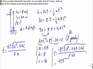 Problemas resueltos de caida libre ejercicio 4