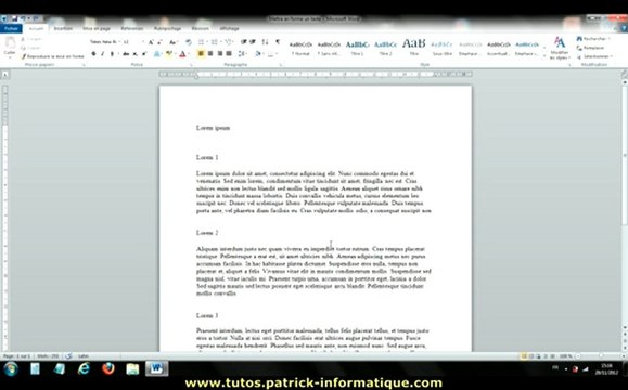 Tuto Word 2010 - Mettre en forme un texte - Extrait