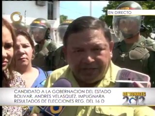 Andrés Velásquez: denunciamos la existencia de un proceso fraudulento en el estado Bolívar