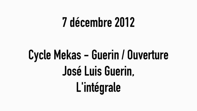 En construction, 2000, 125’ de Jose Luis Guerin - Cycle Mekas-Guerin ouverture de l'integrale, le 30 novembre 2012
