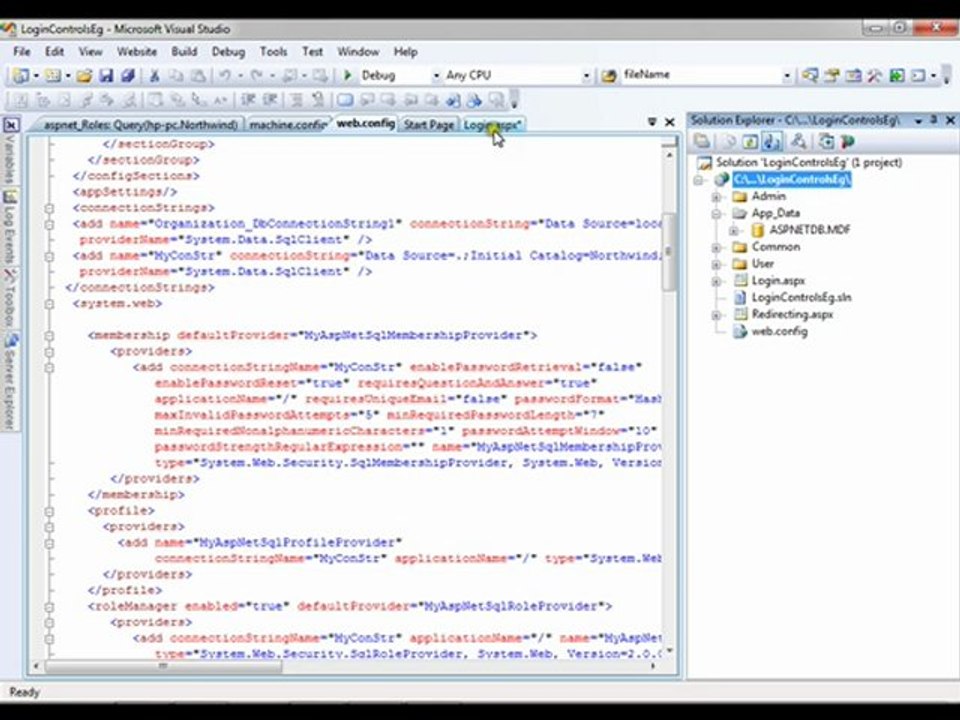 UpdatingProvidersInWebConfig 18 of 43