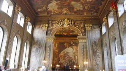 El sorprendente Hall pintado del Old Naval Royal College de Greenwich