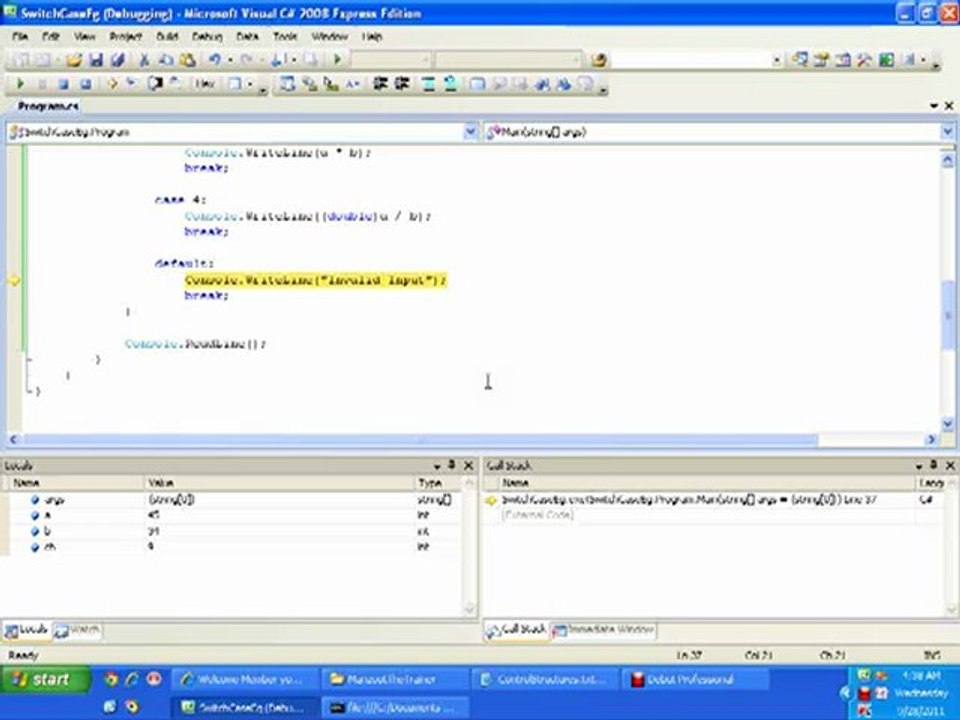 SwitchCaseEg 6 of 30