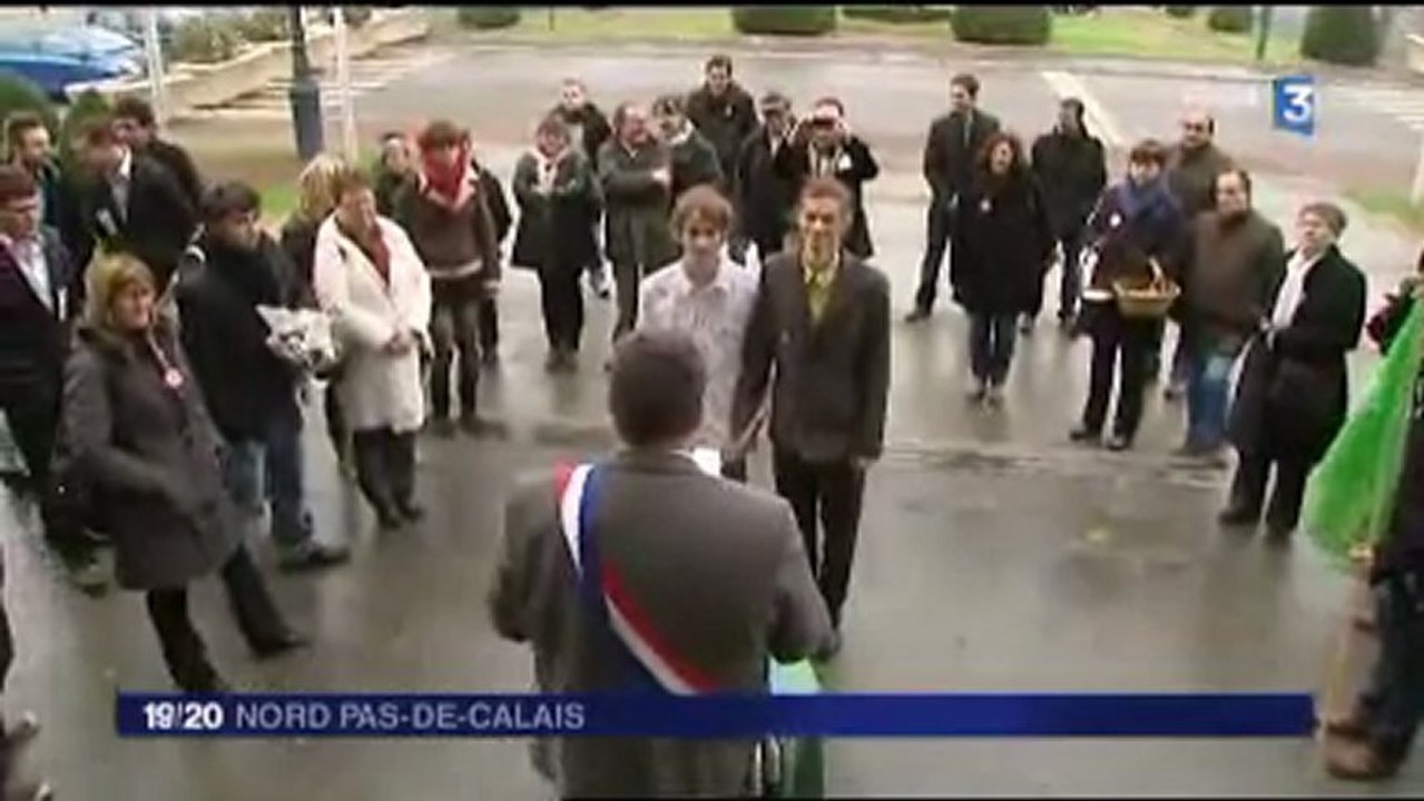Reportage JT France 3 mariage gay Lievin 15-12-12