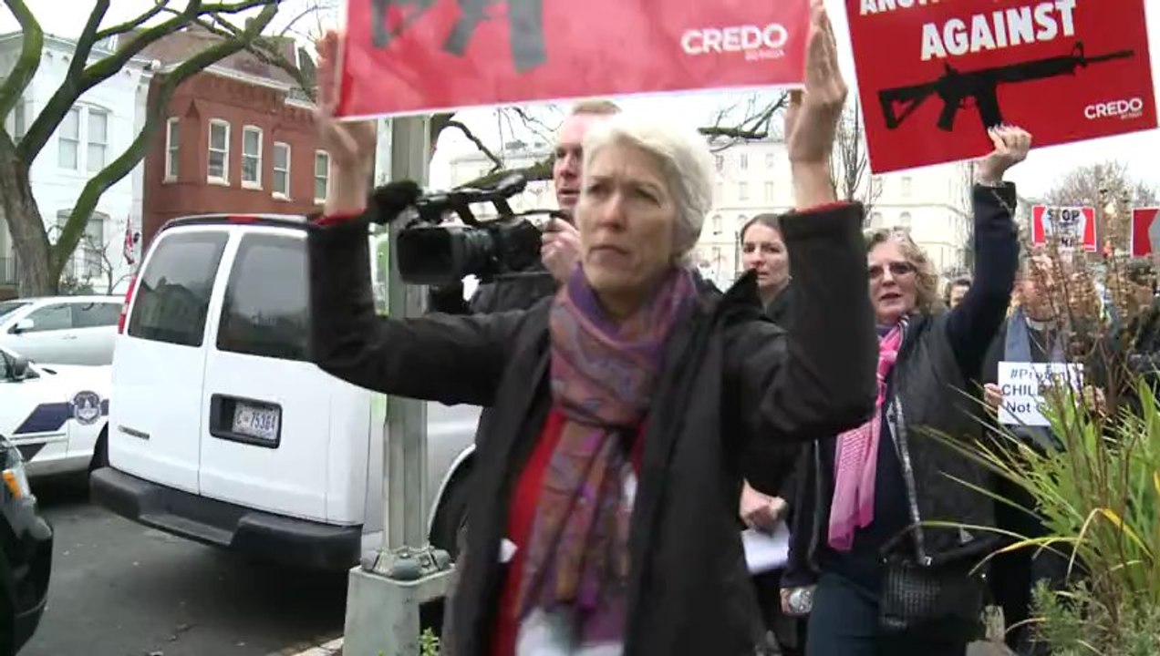 Anti-NRA protesters march in Washington