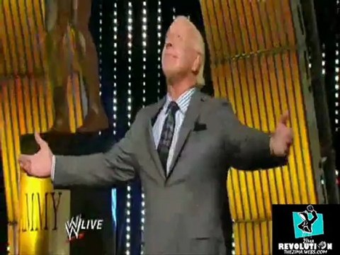 Ric flair returns to wwe 2012 on WWE RAW slammy awards
