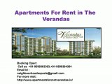 Apartments For Rent in The Verandas call @ 9599363363