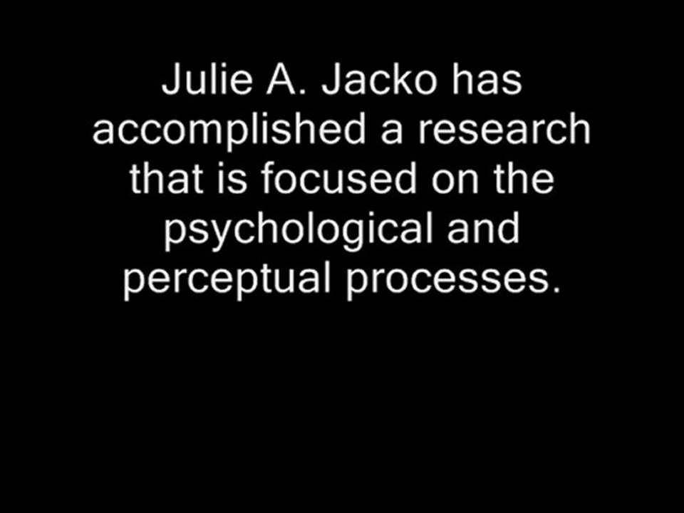 Associate Professor Julie A. Jacko::  ​Julie A. Jacko winner of many honors