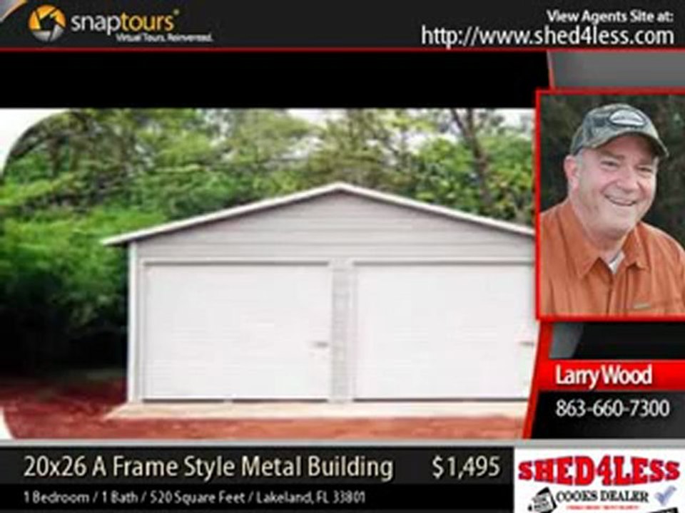 shed4less - 20x26 A Frame Style Metal Building