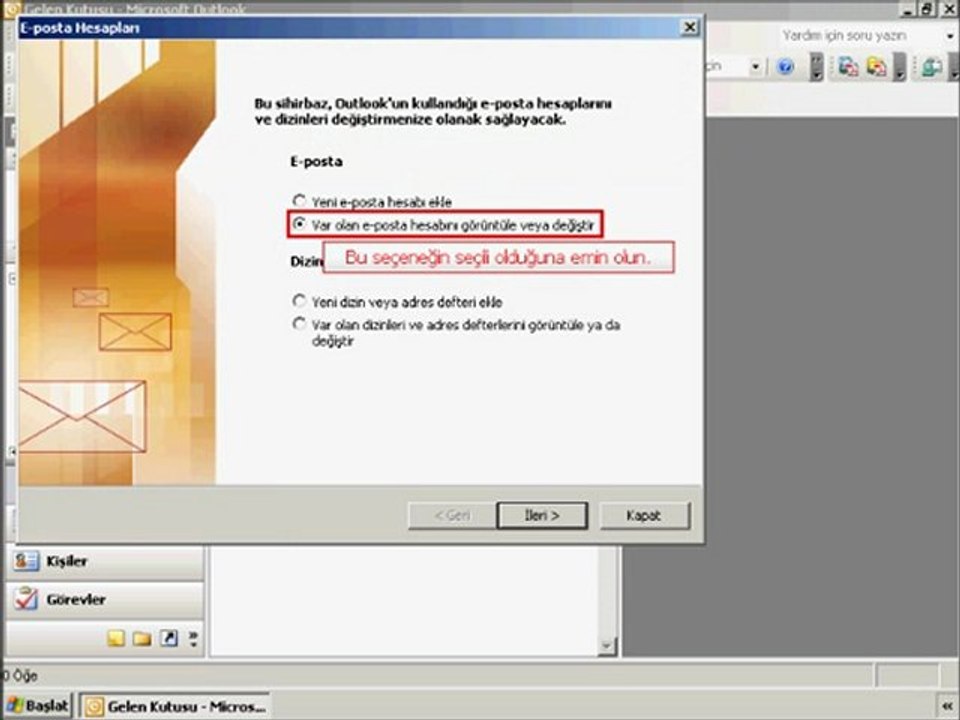 TTNET Mail MS Outlook 2003 Ayarları