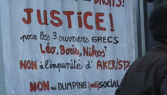 Procès des trois ouvriers grecs contre les Chantiers Navals de Saint-Nazaire