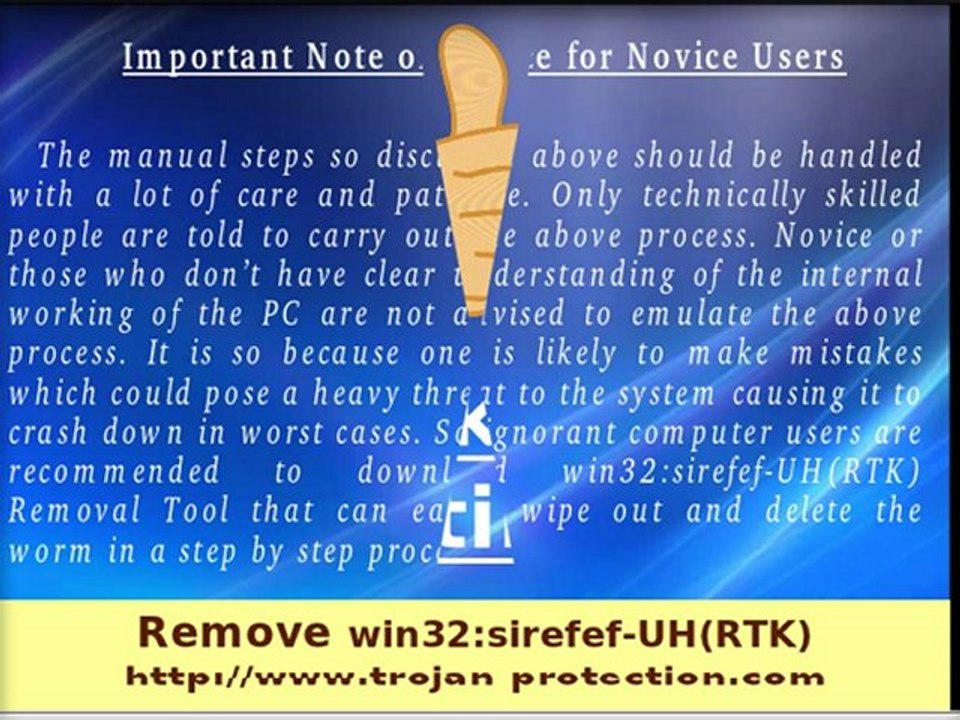 Uninstall win32:sirefef-UH(RTK) from PC