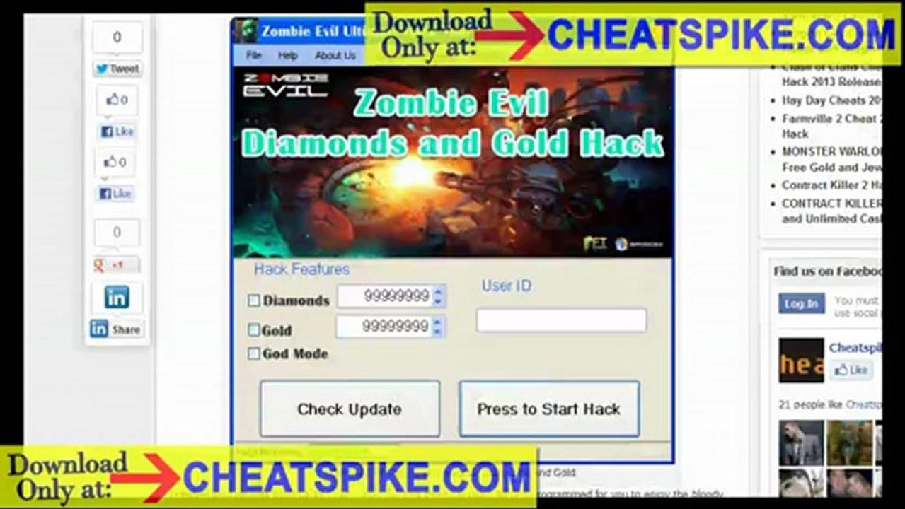 Zombie Evil Hack for 99999999 Gold - No jailbreak Functioning Zombie Evil Gold Cheat