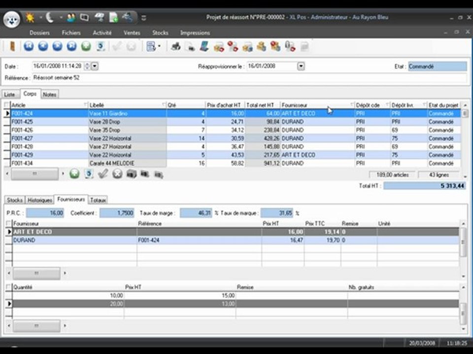 XLSoft - Gestion des projets de réassort