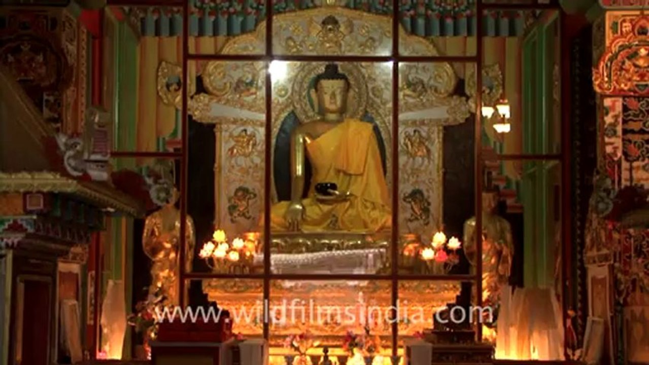 1145.Tibetan Monastery in Bodhgaya.mov