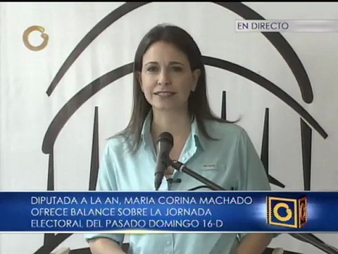 María Corina Machado: No podemos culpar a la gente de los resultados del domingo