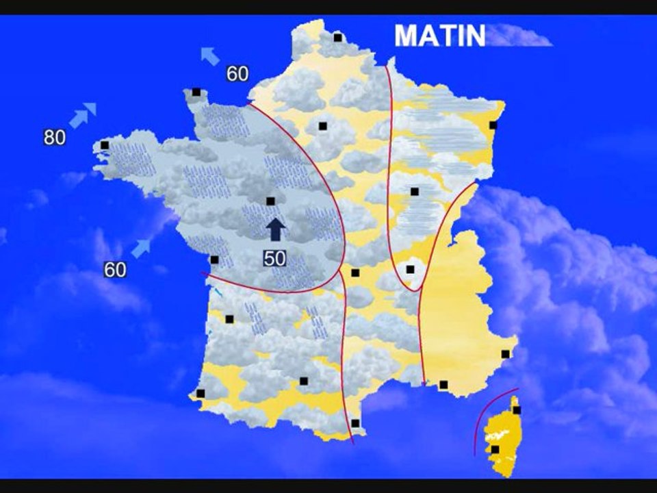 Météo 19 décembre 2012: Pluie ou averses, vent, et douceur !