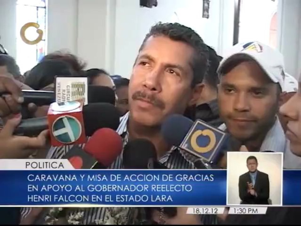 Gobernador reelecto de Lara realiza caravana