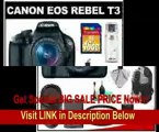 Canon EOS Rebel T3 12.2 MP Digital SLR Camera Body & EF-S 18-55mm IS II Lens with 75-300mm III Lens   16GB Card   Battery   Backpack Sling Case   (2) Filters   Cleaning Kit