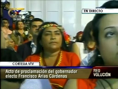 Proclaman a Arias Cárdenas como nuevo gobernador del Zulia: Estoy aquí por Hugo Chávez