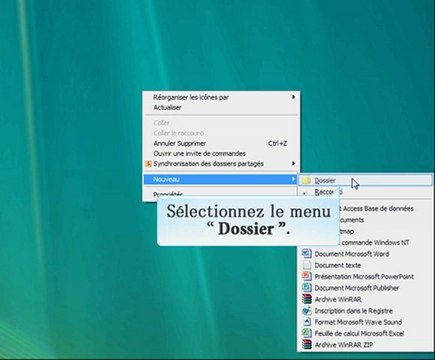 Creer un dossier sous Windows XP