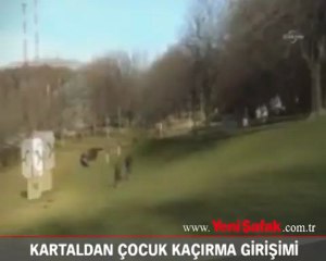 Kartaldan çocuk kaçırma girişimi