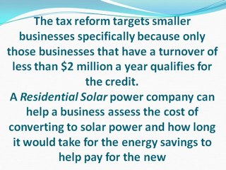 Converting Small Businesses to Solar Power