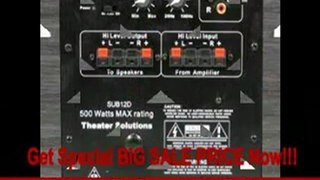 New Black 500 Watt Surround Sound Home Theater Powered Down Firing 12 Subwoofer SUB12D
