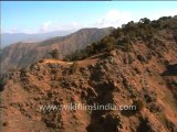 2091.View of rocky mountains of manali from air.mov