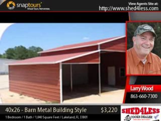 shed4less- 40x26 Barn Metal Style Building