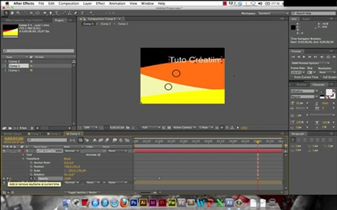 Tutoriel After Effects : les bases de l'animation partie 1