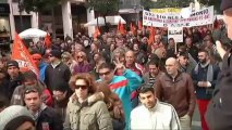 Manifestations et grèves dans le secteur public grec.