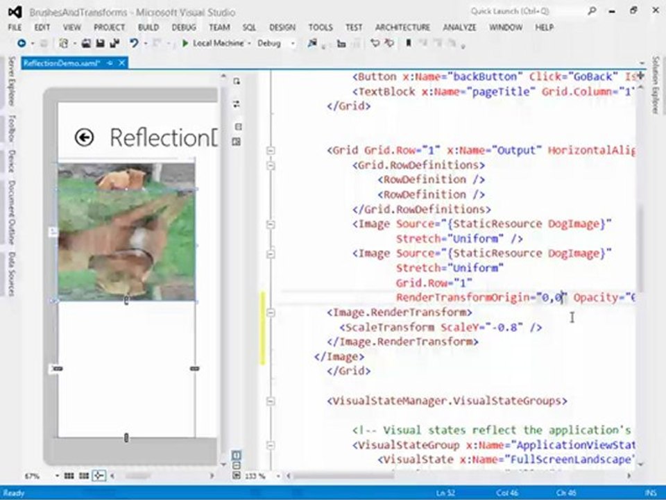 Tutorial on Windows 8 Apps Using XAML: Brushes