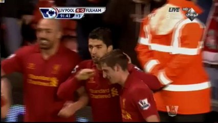 هدف سواريز أمام فولهام 4_0 22_12_2012