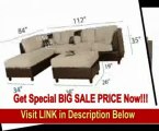 Bobkona Hungtinton Microfiber/Faux Leather 3-Piece Sectional Sofa Set, Mushroom