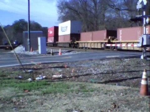 Norfolk Southern stack train out of Whitaler Yard through Mableton Ga.