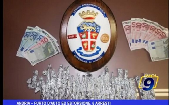 Andria | Furto d'auto ed estorsione, 6 arresti